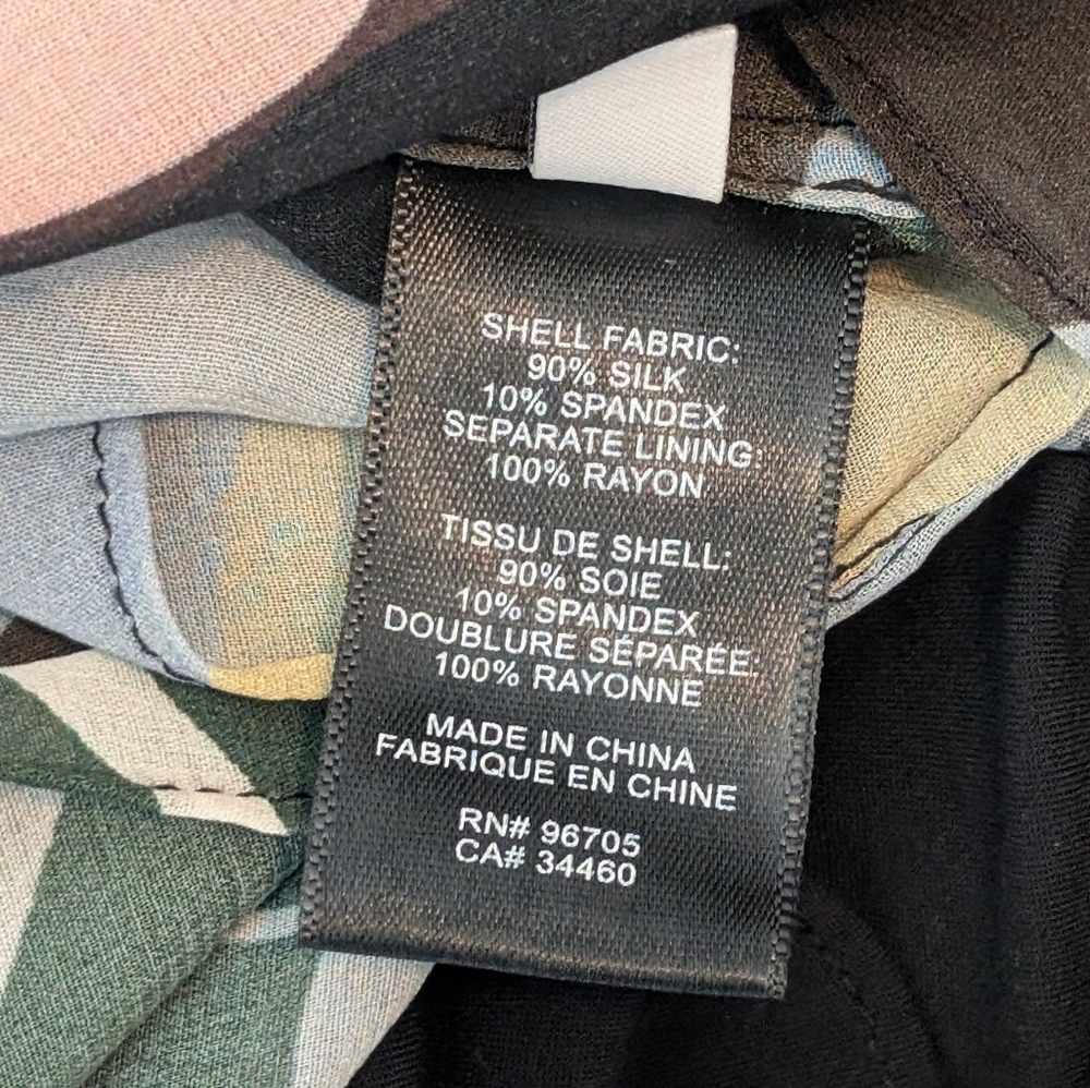 Rebecca Taylor Botanical Garden Mock Neck Silk Blouse size 4 - Picture 7 of 8